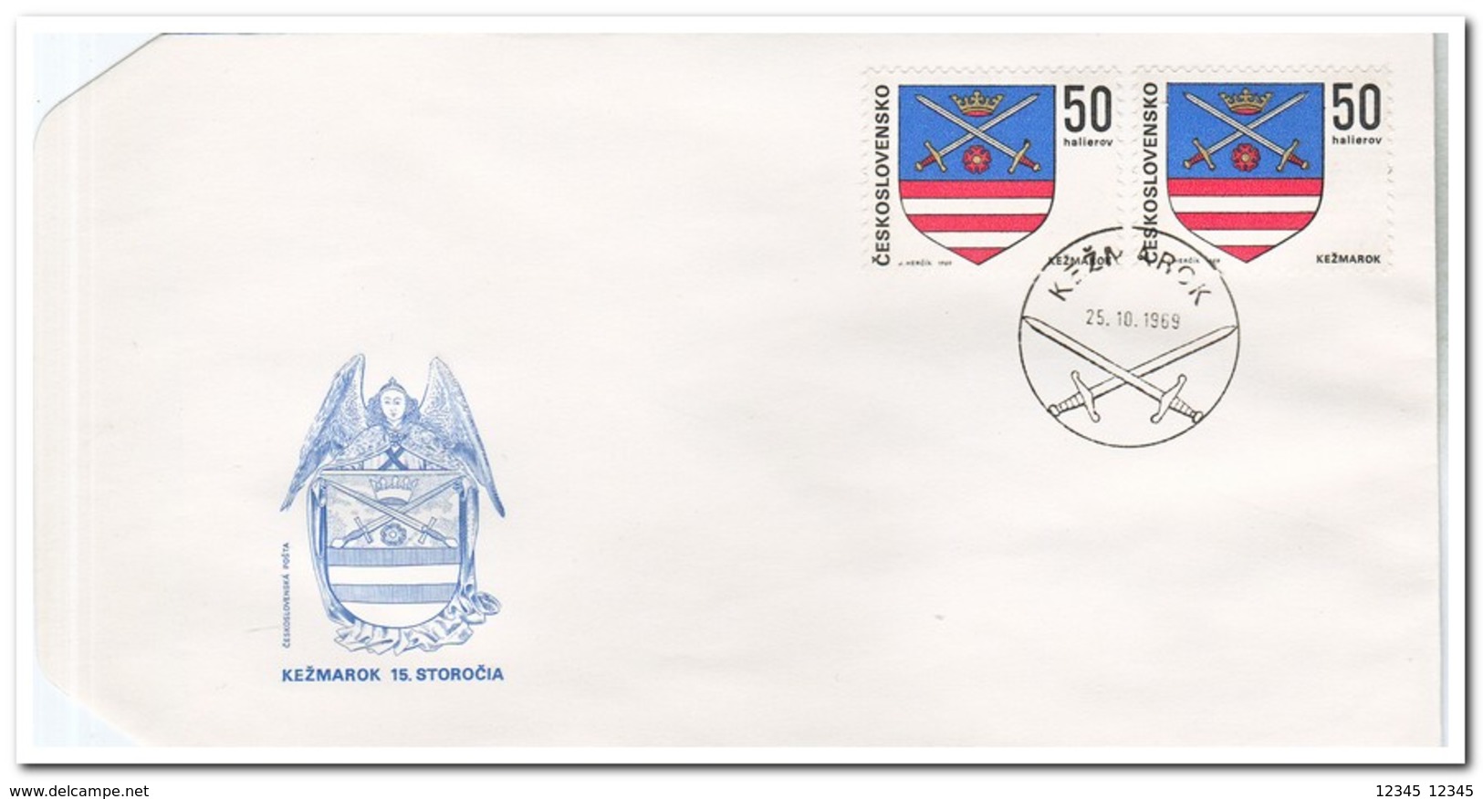 Tsjechoslowakije 1969, FDC, City Coat Of Arms - FDC