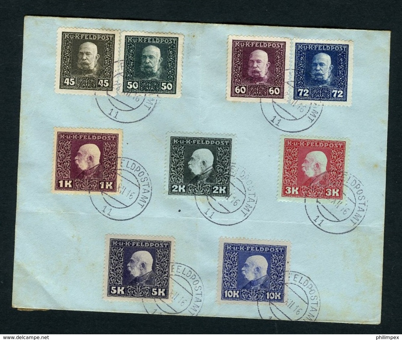 AUSTRIA, FIELDPOST SET 3 BLANC ENVELOPES - Used Stamps