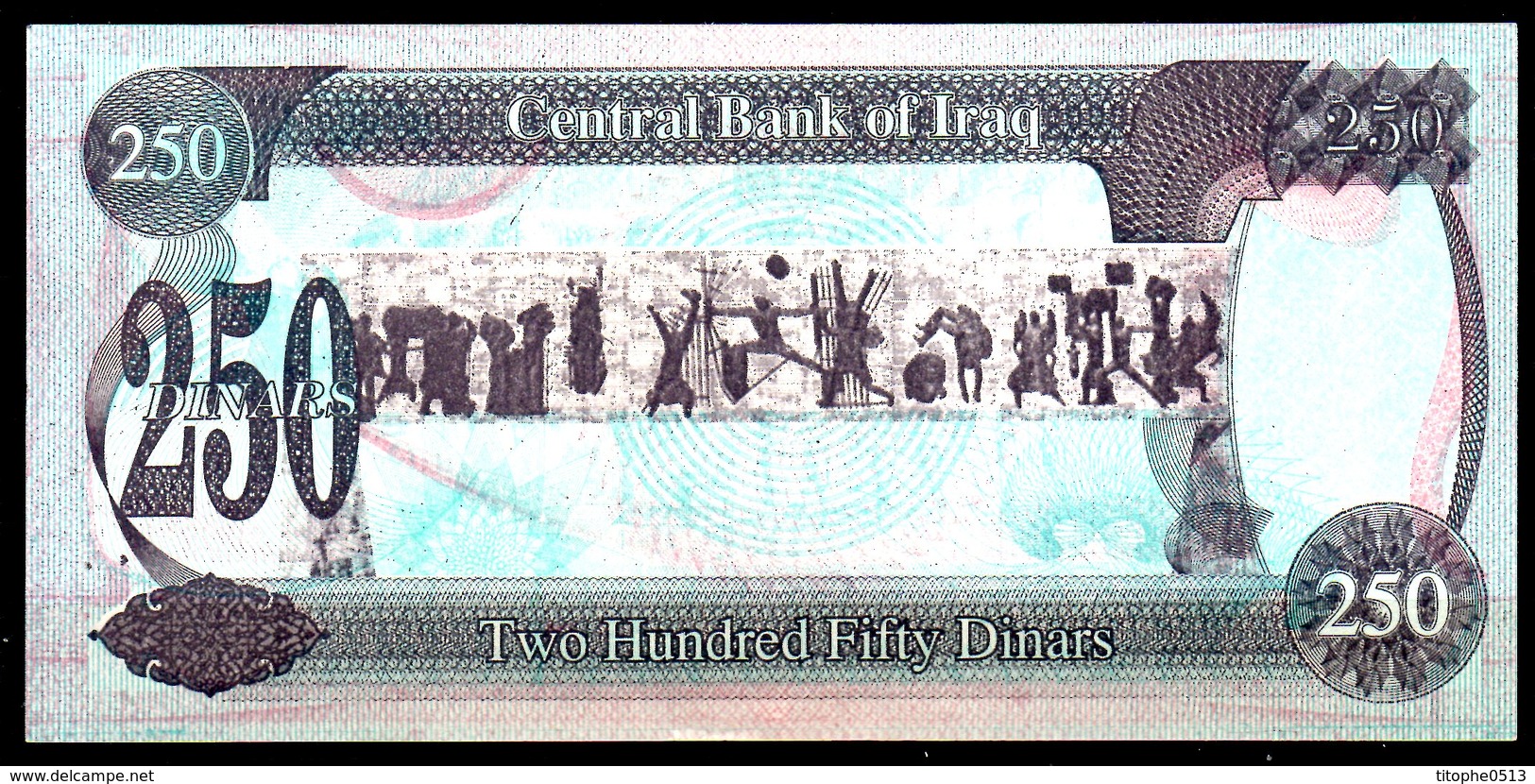 IRAK. Billet De 250 Dinars. Saddam Hussein. - Iraq