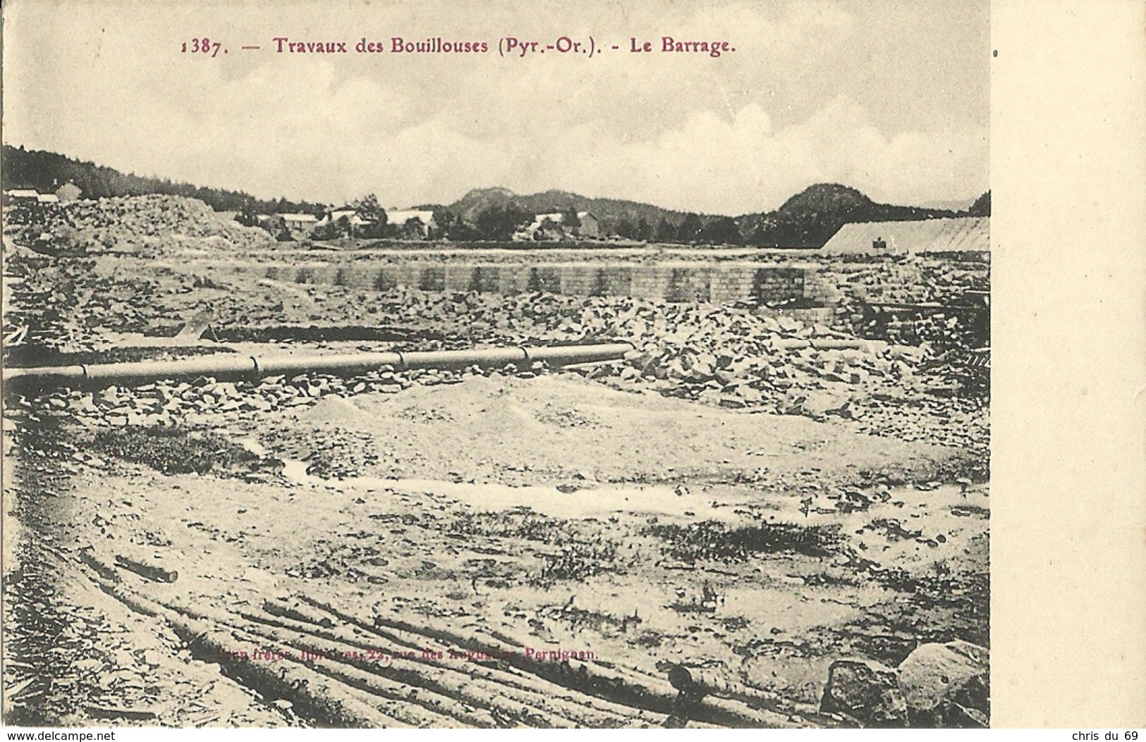 Travaux Des Bouillouses Le Barrage - Autres & Non Classés