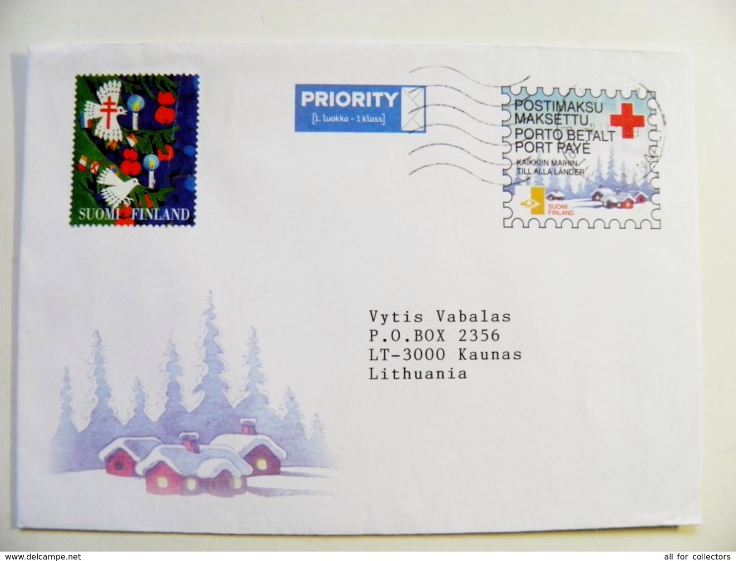 Cover Finland 1999 Postal Stationery Red Cross Christmas Noel New Year - Lettres & Documents