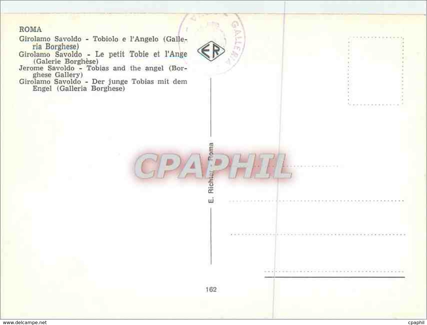 CPM Roma Girolamo Savoldo Le Petit Tobie Et L'Ange (Galerie Borghese) - Altri & Non Classificati