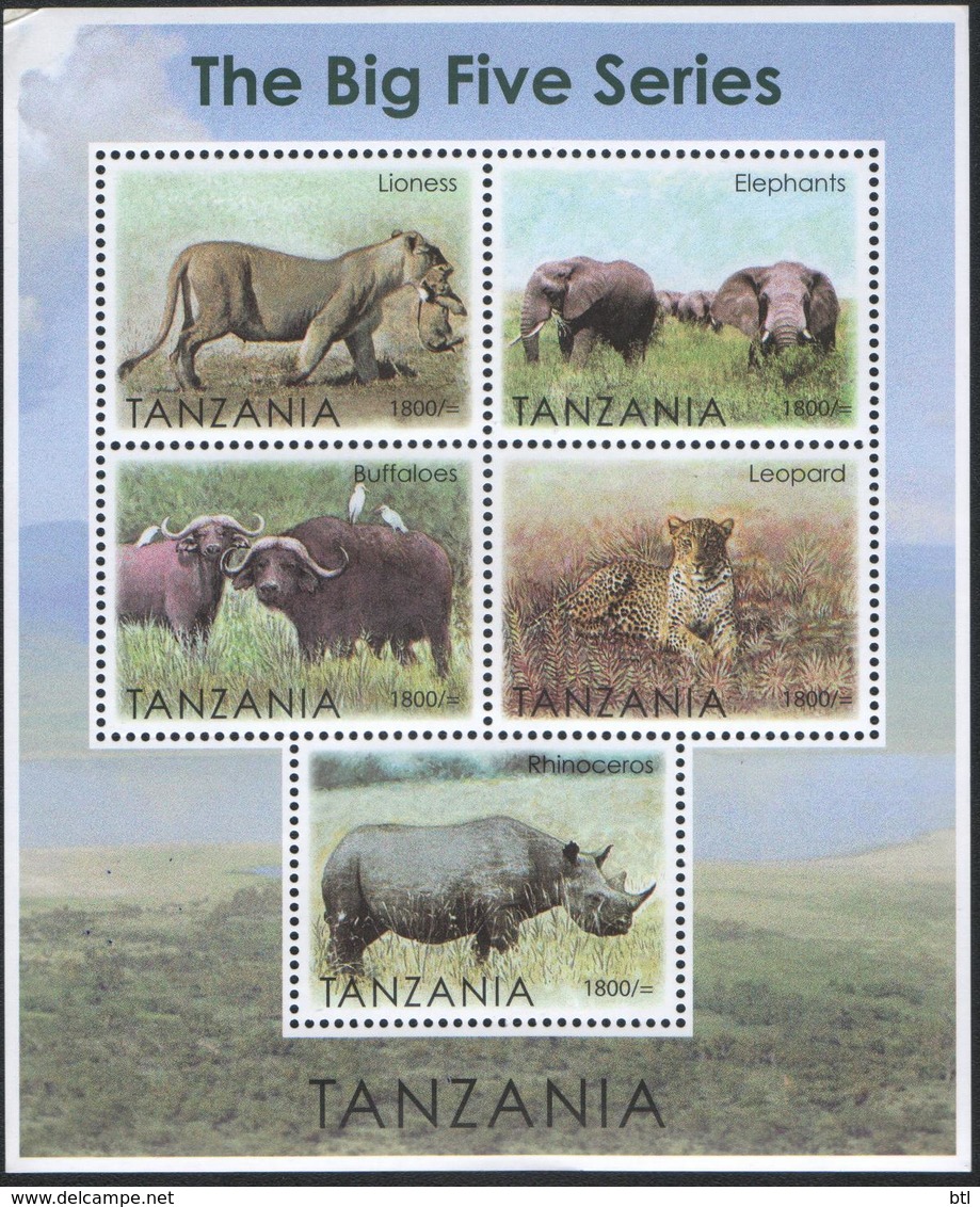 Tanzania- The Big Five (Lioness,Elephants,Buffaloes,Leopard,etc) - Tanzania (1964-...)