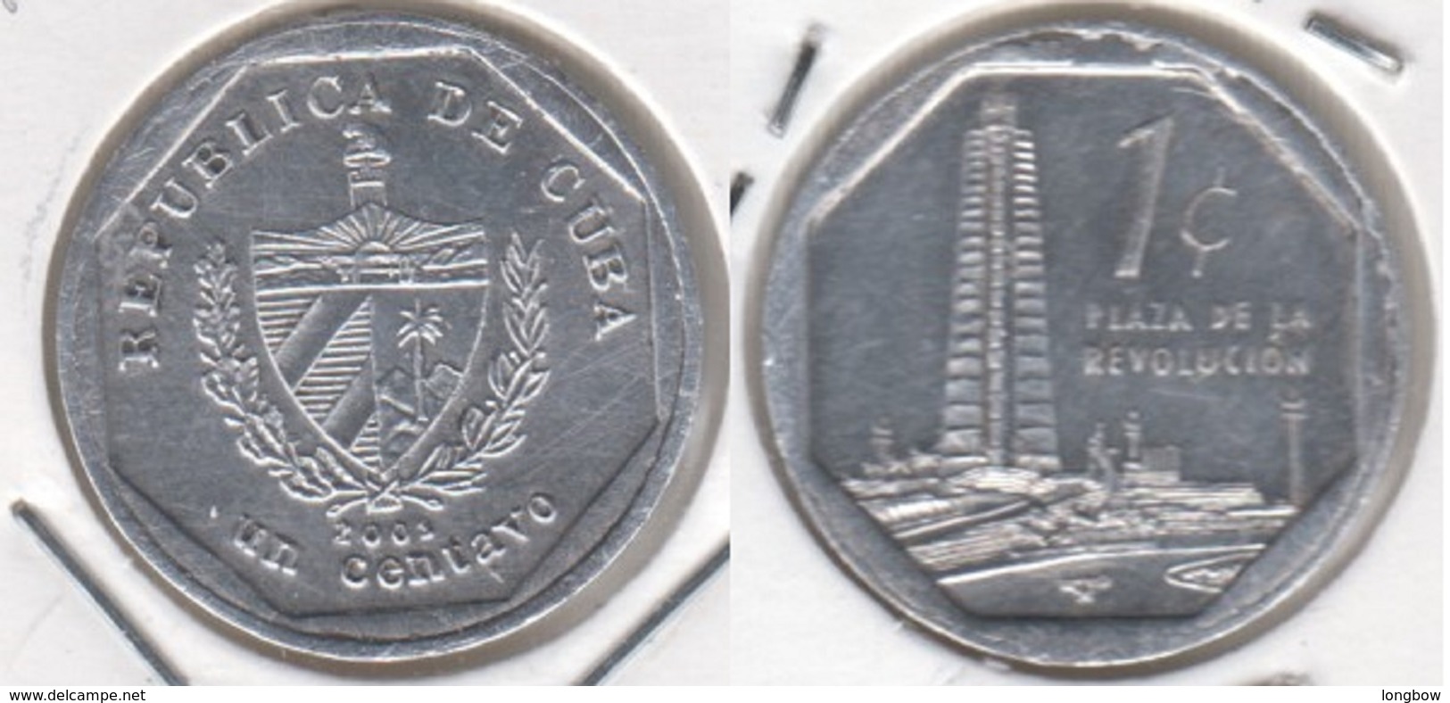 Cuba 1 Centavo 2001 (Tower Of The José Martí) KM#733 - Used - Cuba