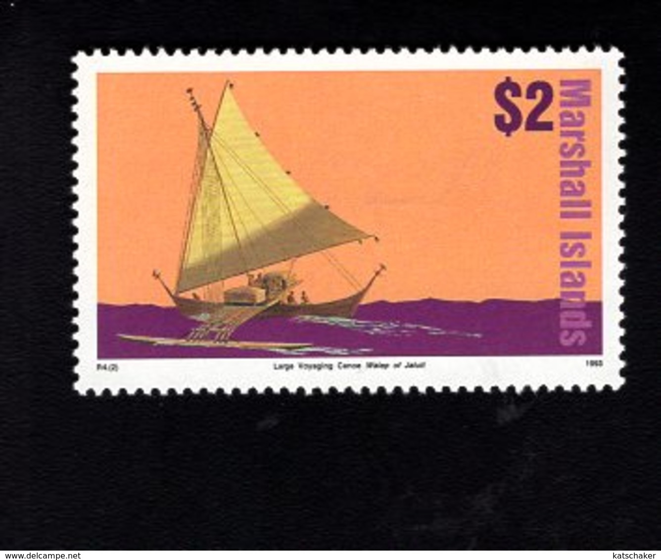703427197 MARSHALL ISLANDS POSTFRIS MINT NEVER HINGED POSTFRISCH EINWANDFREI  SCOTT 464 SAILING BOAT SHIP - Marshall