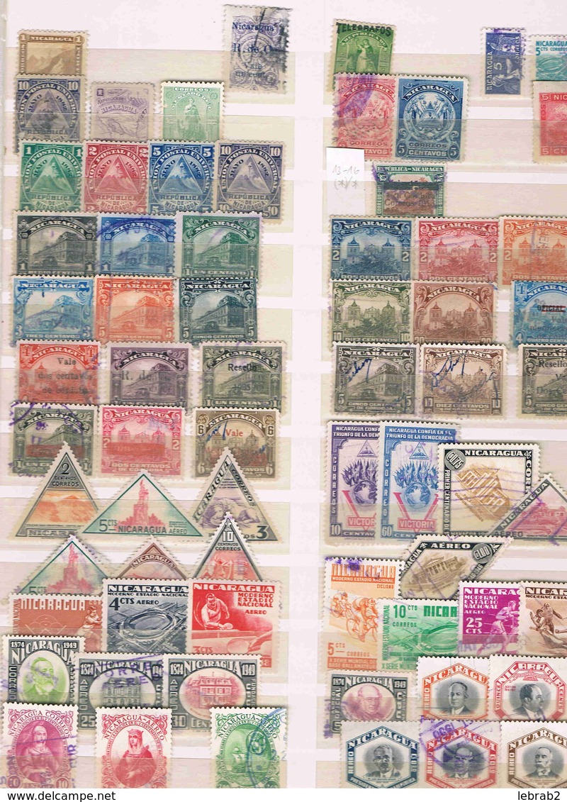 Nicaragua, Old Collection Of 120 Stamps In Mostly Good Condition O/*/**; D3695 - Nicaragua