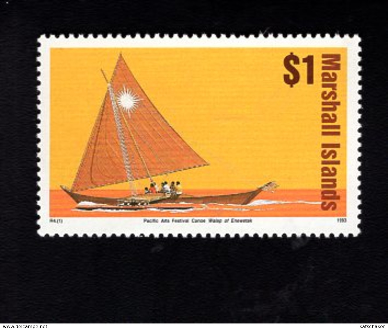 703429003 MARSHALL ISLANDS POSTFRIS MINT NEVER HINGED POSTFRISCH EINWANDFREI  SCOTT 462 SAILING BOAT SHIP - Marshall Islands