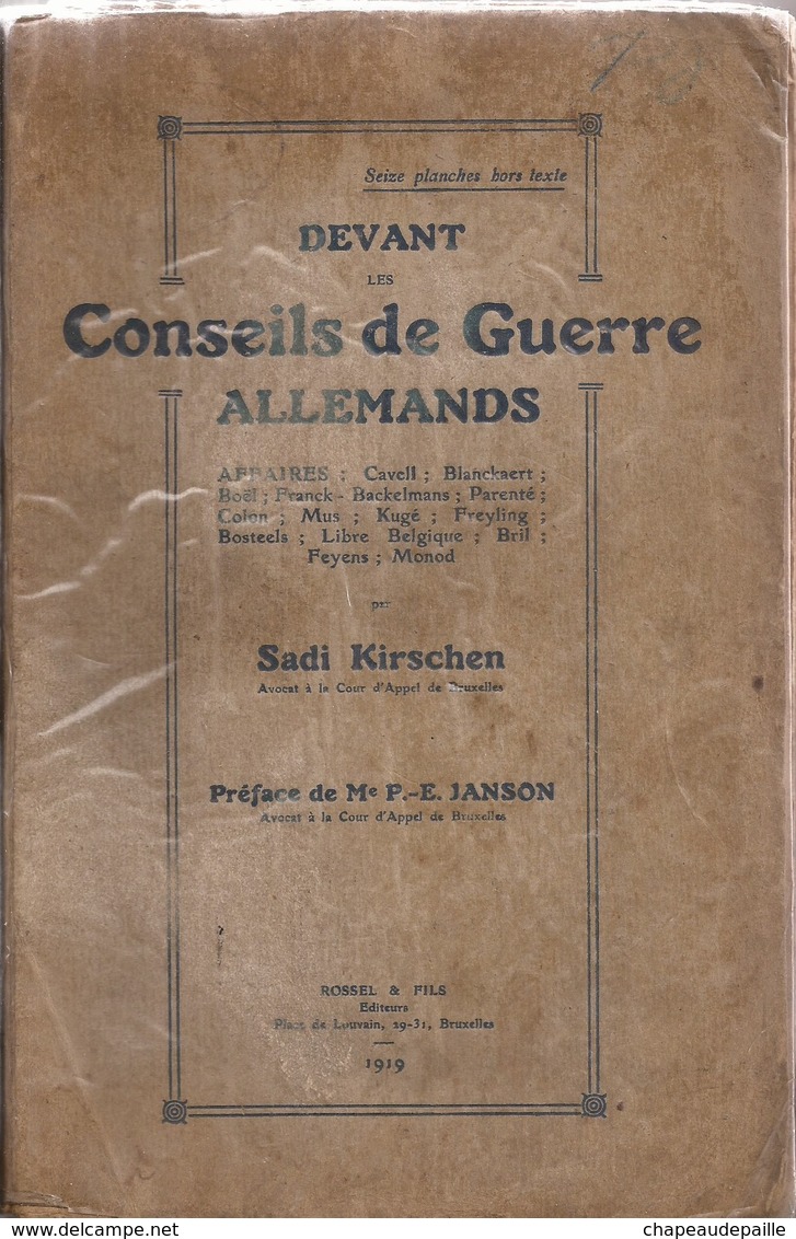 Devant Les Conseils De Guerre Allemands, Sadi Kirschen - Guerre 1914-18