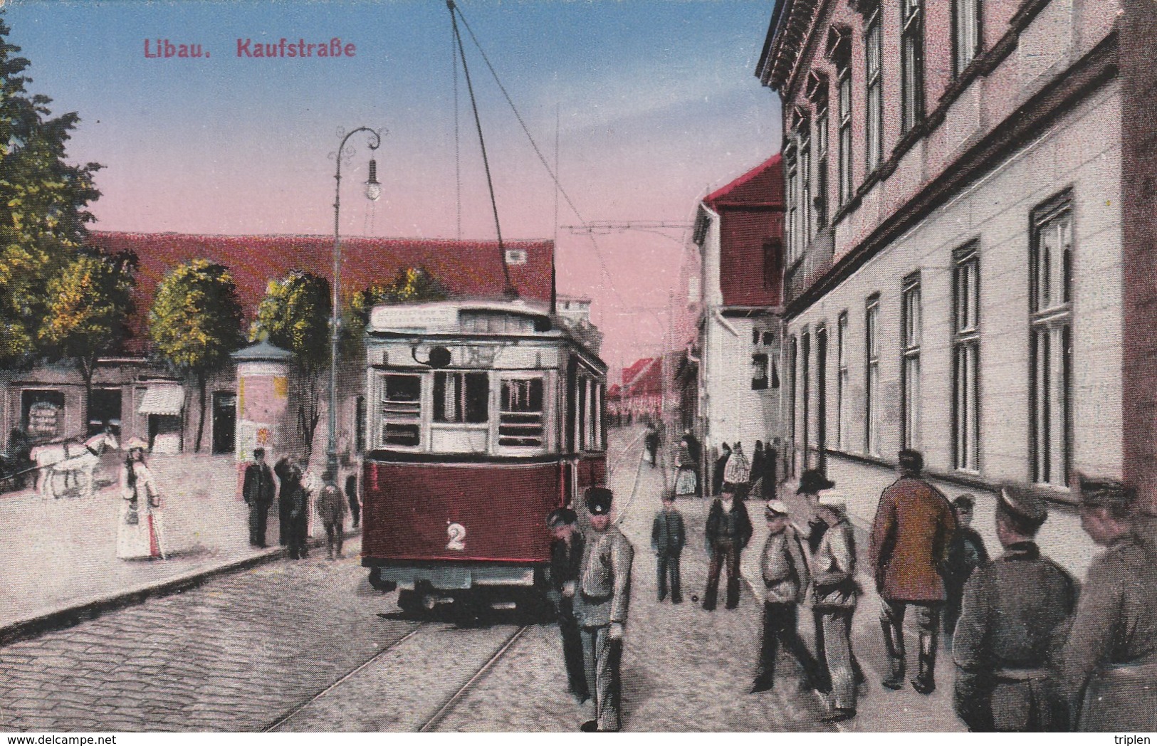 Libau (Liepāja) - Kaufstrasse - Tram - Lettonie