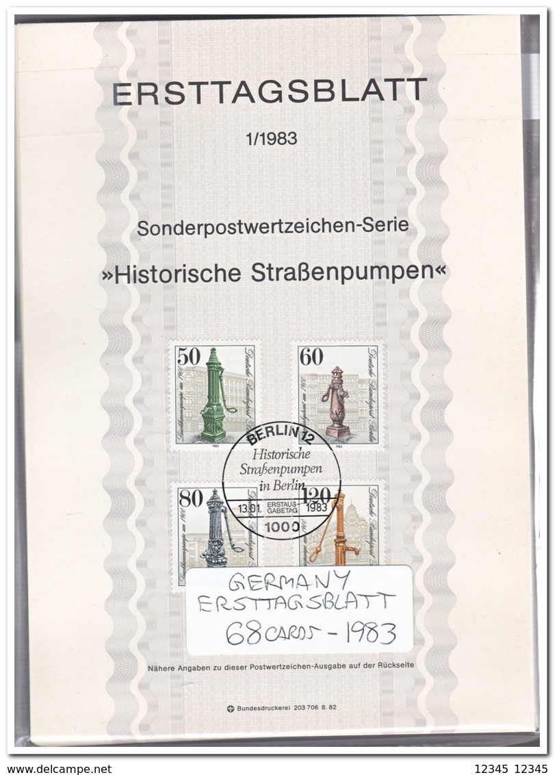 Duitsland 1983, 68 Ersttagsblätter With Doubles Only 5ct Each ( 432 Gram ) Better Than You Would Expect - Andere & Zonder Classificatie