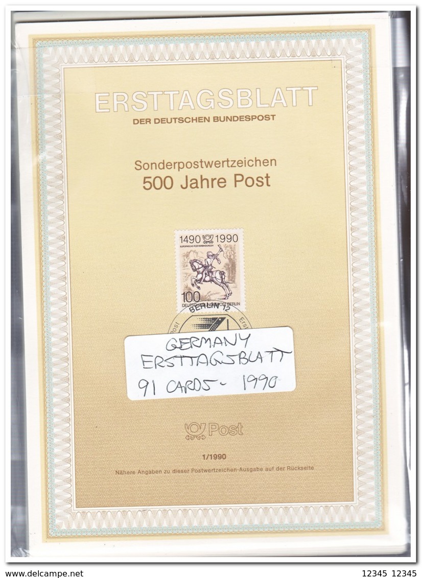 Duitsland 1990, 91 Ersttagsblätter With Doubles Only 5ct Each ( 623 Gram ) Better Than You Would Expect - Andere & Zonder Classificatie