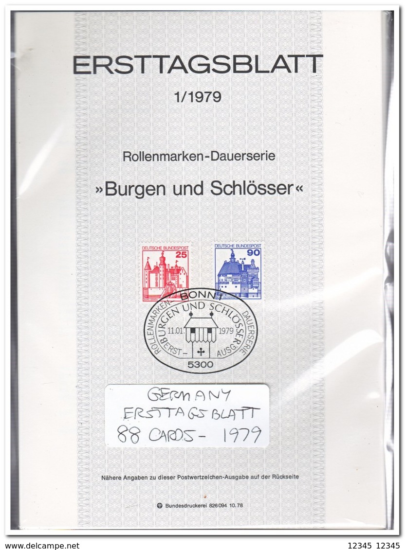 Duitsland 1979, 88 Ersttagsblätter With Doubles Only 5ct Each ( 548 Gram ) Better Than You Would Expect - Andere & Zonder Classificatie