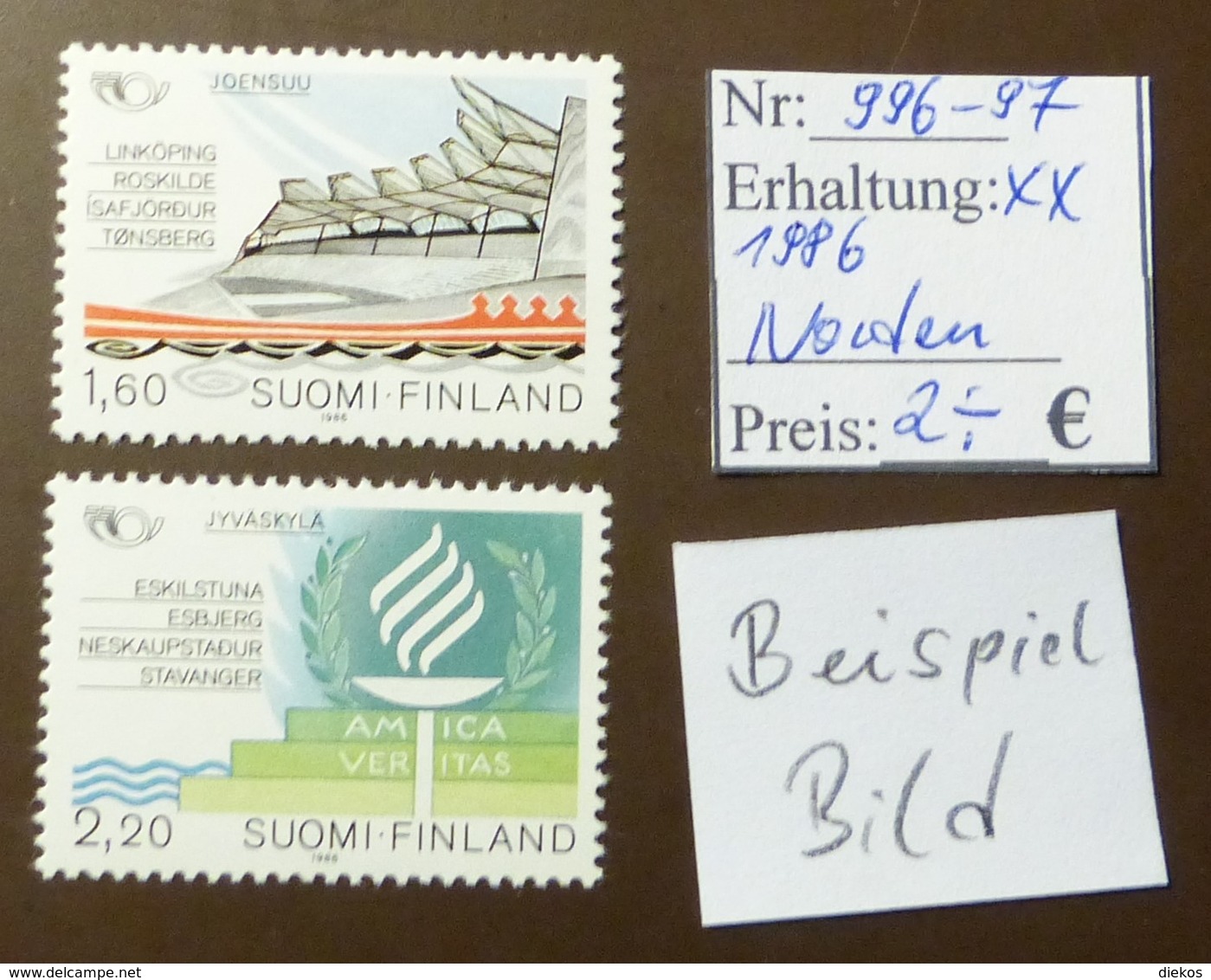 Finland Norden  MiNr: 996 -97  Postfrisch ** MNH     #4910 - Neufs