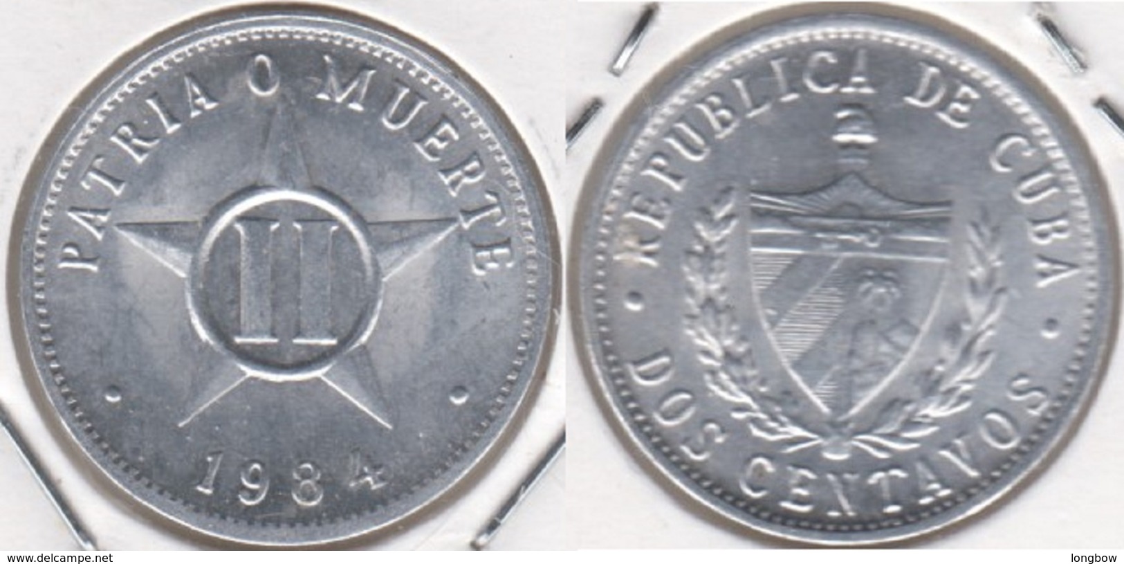 Cuba 2 Centavos 1984 KM#104.2 - Used - Cuba