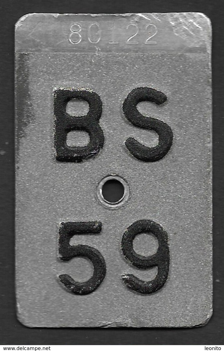 Velonummer Basel Stadt BS 59 - Plaques D'immatriculation