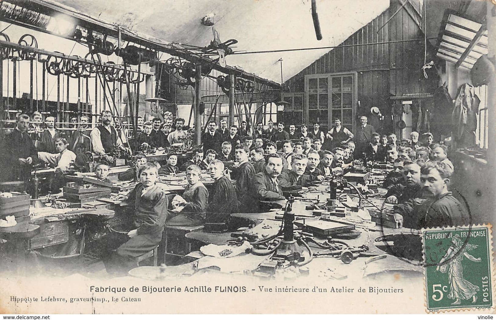 A-19-943 :  ATELIER DE LA FABRIQUE DE BIJOUX. BIJOUTERIE  ACHILLE FLINOIS. WALINCOURT - Autres & Non Classés