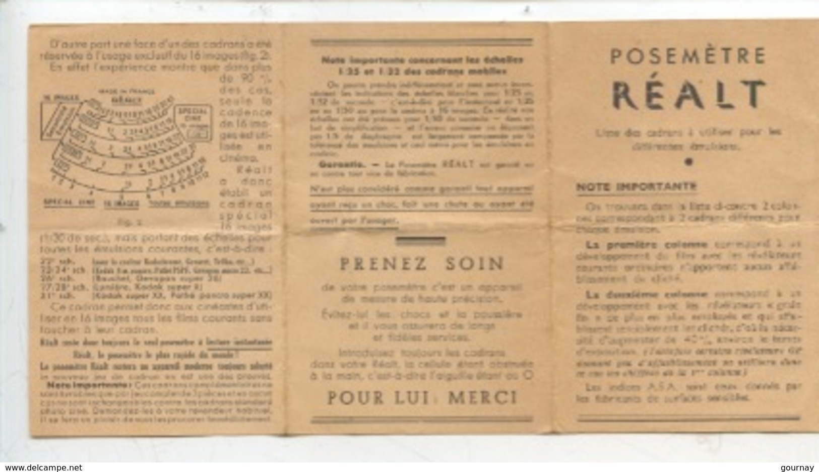 Mode D'emploi : Posémètre REALT Liste Des Cadrans.... - Matériel & Accessoires