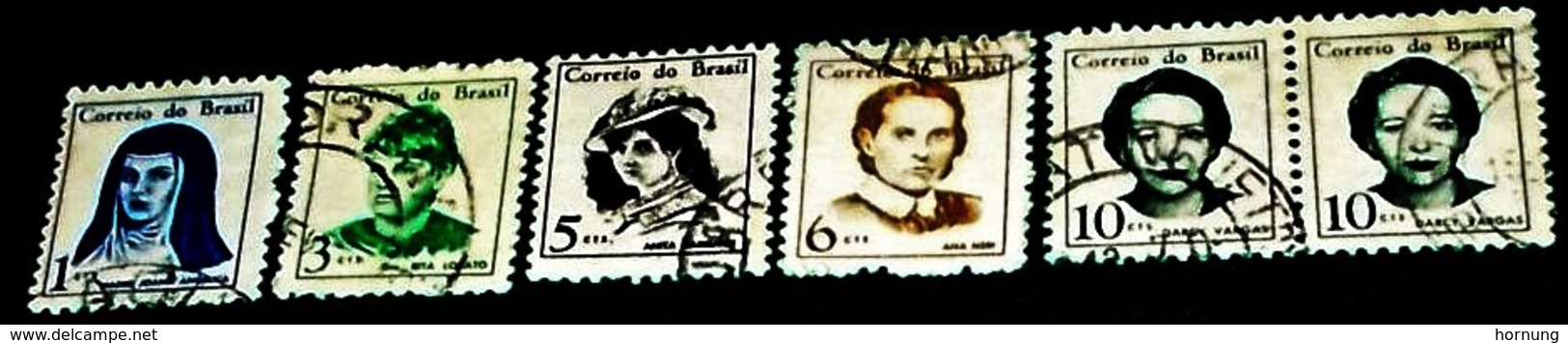 Brazil, 1967, Famous  Ladies.Michel # 1129-1132, 1214. - Famous Ladies