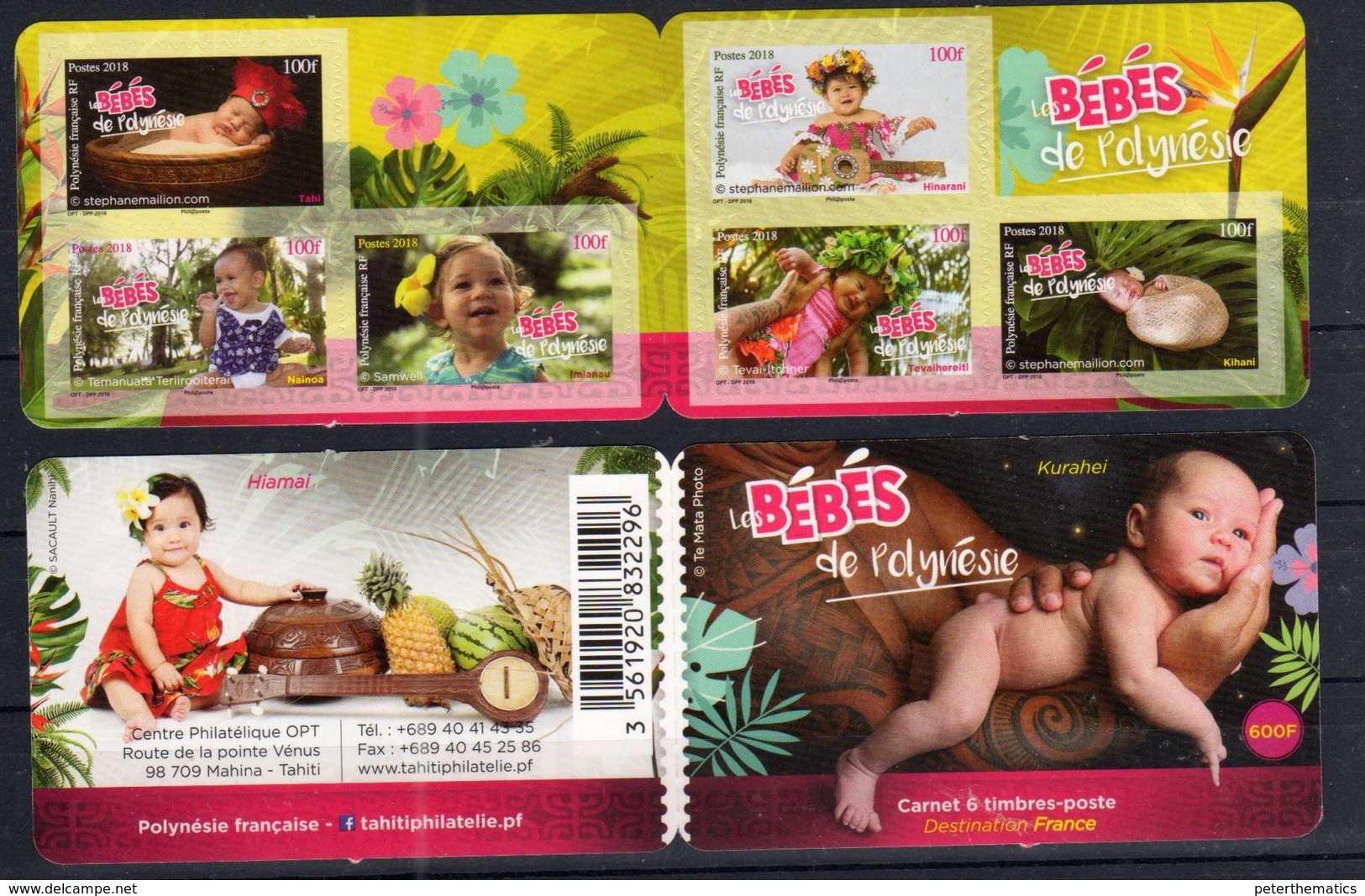 FRENCH POLYNESIA, 2018, MNH, BABIES OF POLYNESIA, FRUIT, BOOKLET - Autres & Non Classés