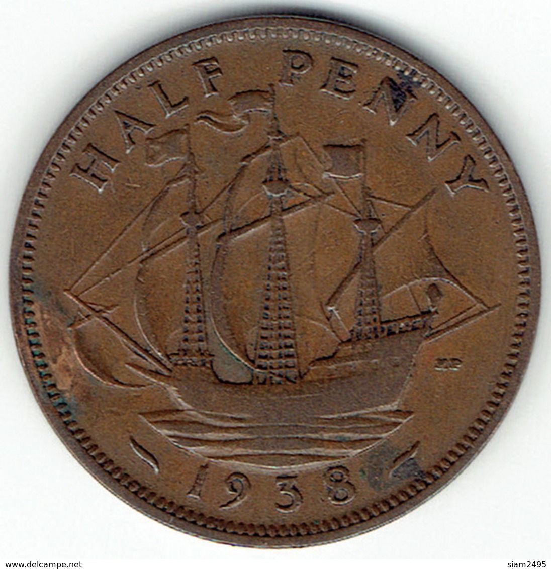 United Kingdom, Half Penny 1938 - Andere & Zonder Classificatie