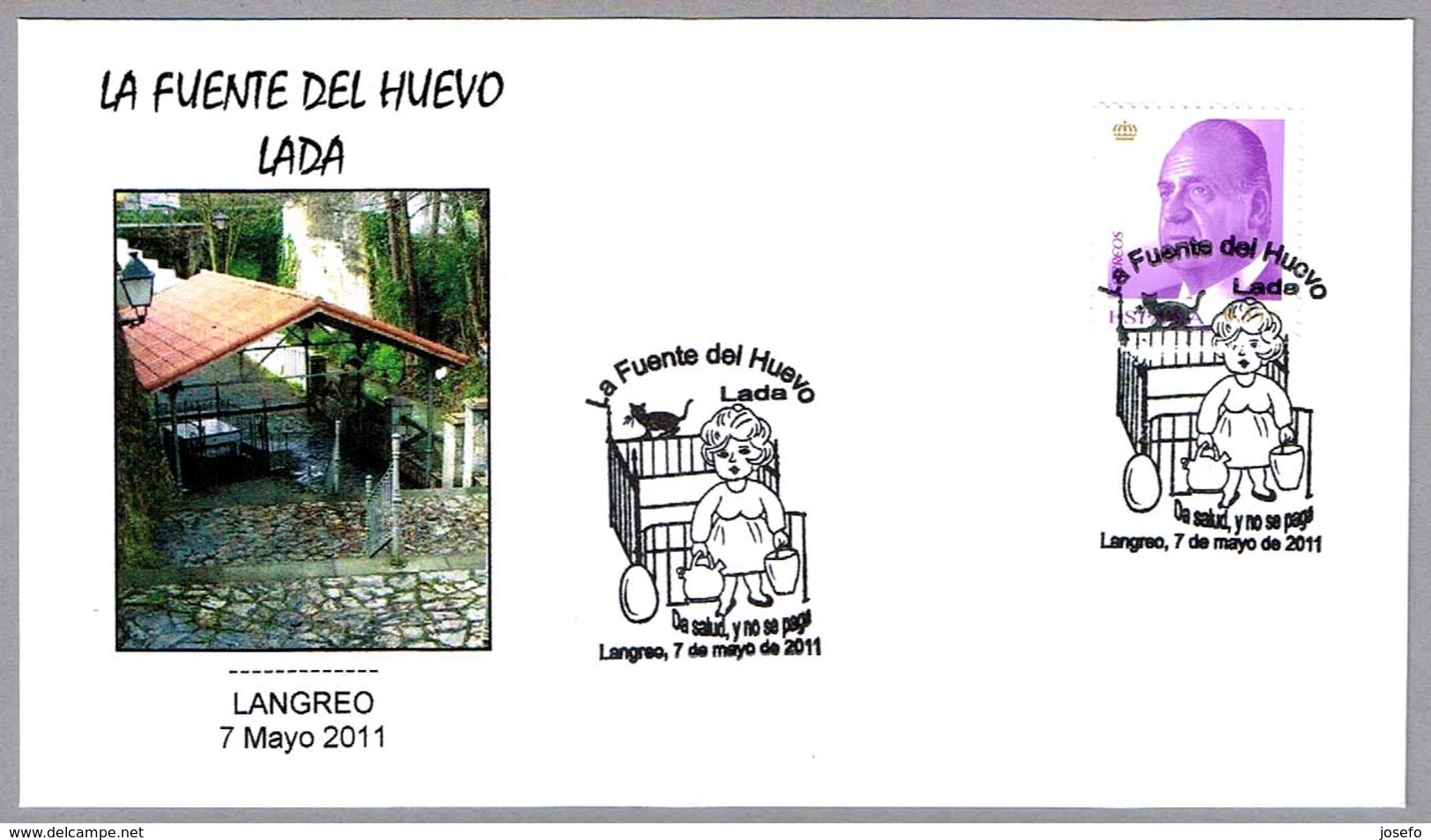 LA FUENTE DEL HUEVO - LADA. Fountain - Fontaine - Gato - Cat. Langreo, Asturias, 2011 - Otros & Sin Clasificación