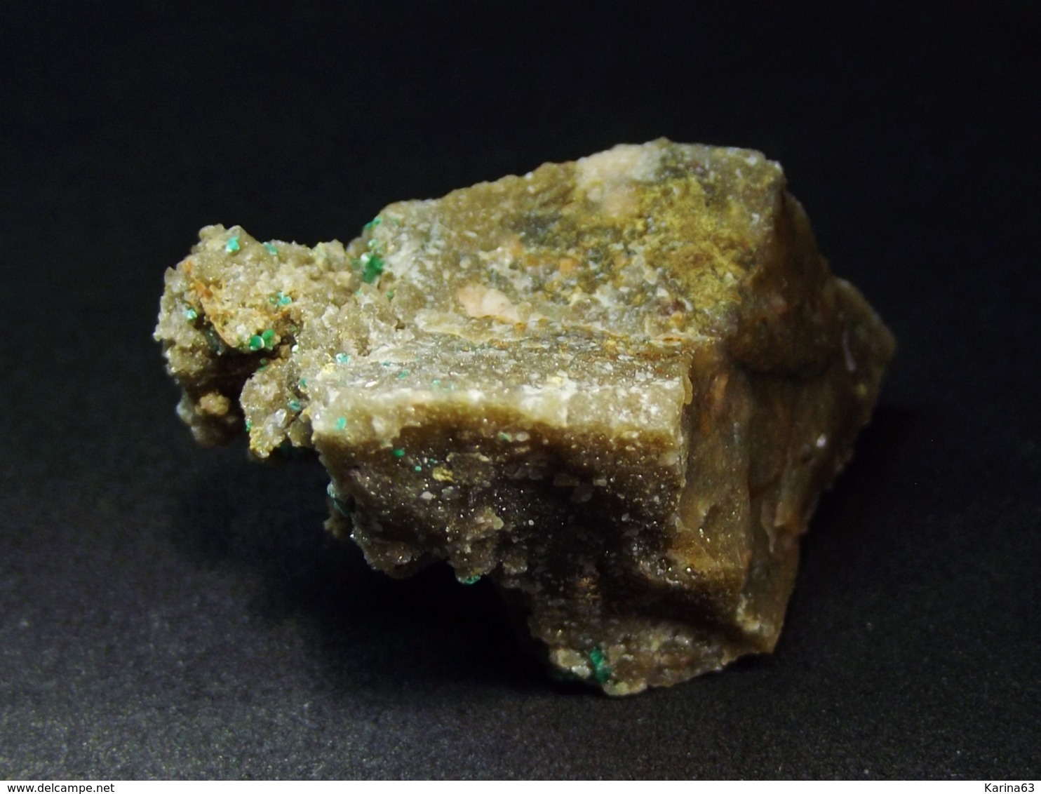 Mixite with minor Bismutoferrite on matrix ( 3.5 x 2.5 x 2 cm ) Schmiedestollen - Wittichen - Black Forest - Germany