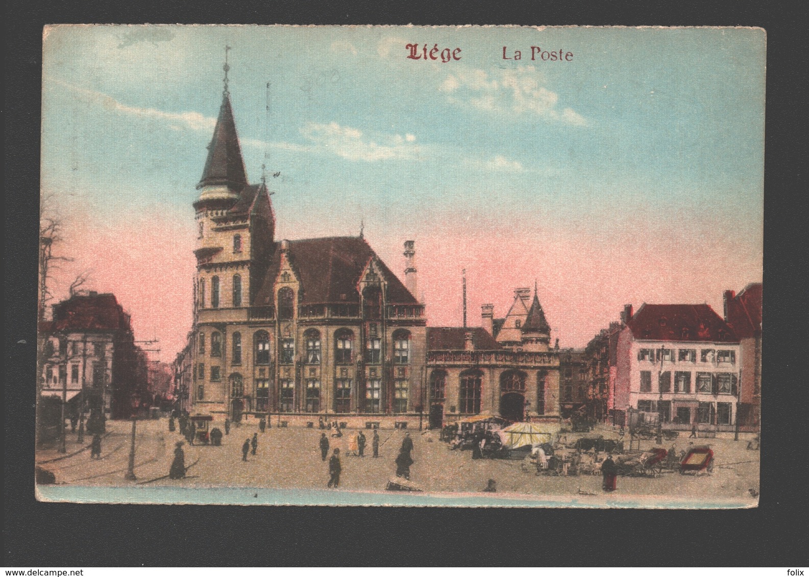 Liège - La Poste - Colorisée - 1921 - Animation - Liege