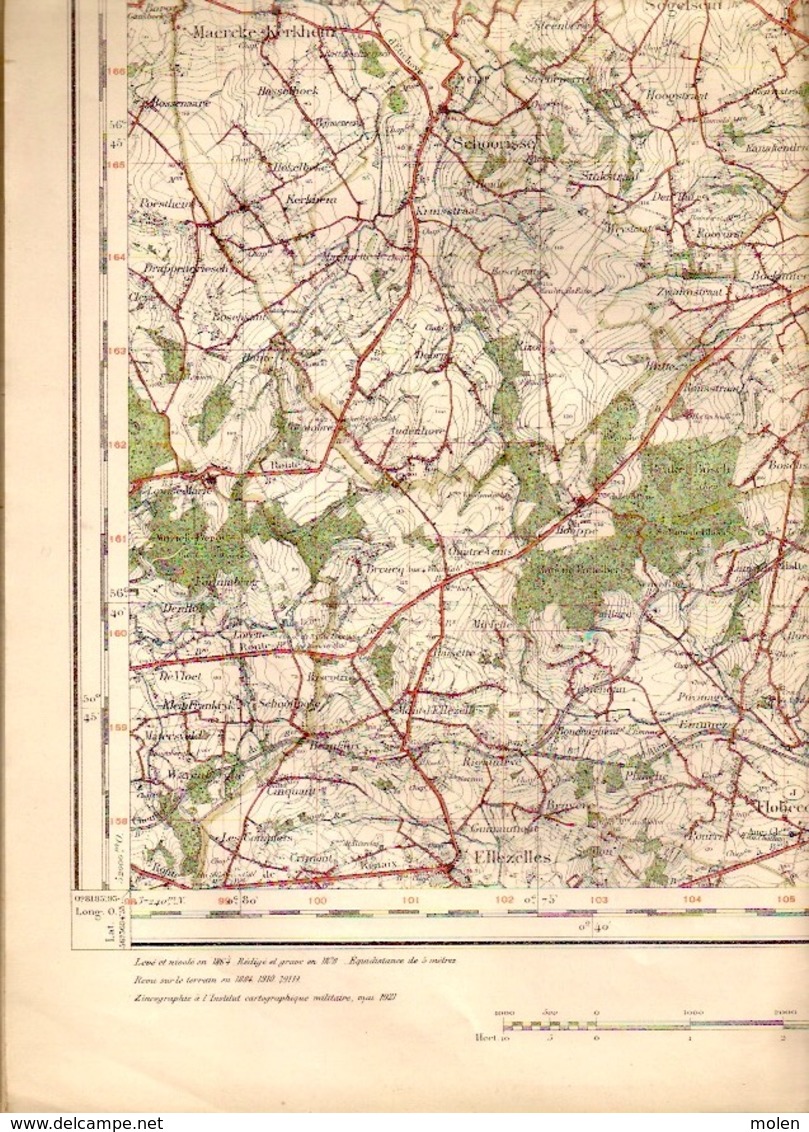 GERAARDSBERGEN Meting 1864-1911 STAFKAART 30 ZOTTEGEM NINOVE BRAKEL DENDERLEEUW HERZELE ZWALM HOREBEKE MAARKEDAL S415