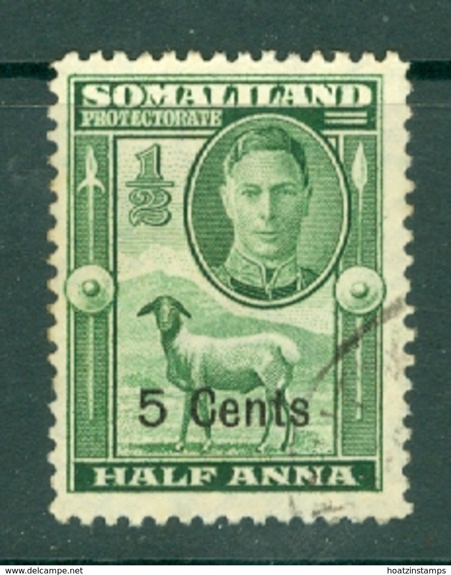 Somaliland Protectorate: 1951   KGVI - Surcharge    SG125     5c On ½a    Used - Somaliland (Protectorate ...-1959)