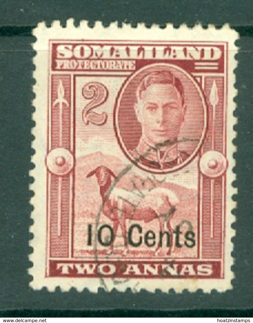 Somaliland Protectorate: 1951   KGVI - Surcharge    SG126     10c On 2a    Used - Somaliland (Protectorate ...-1959)