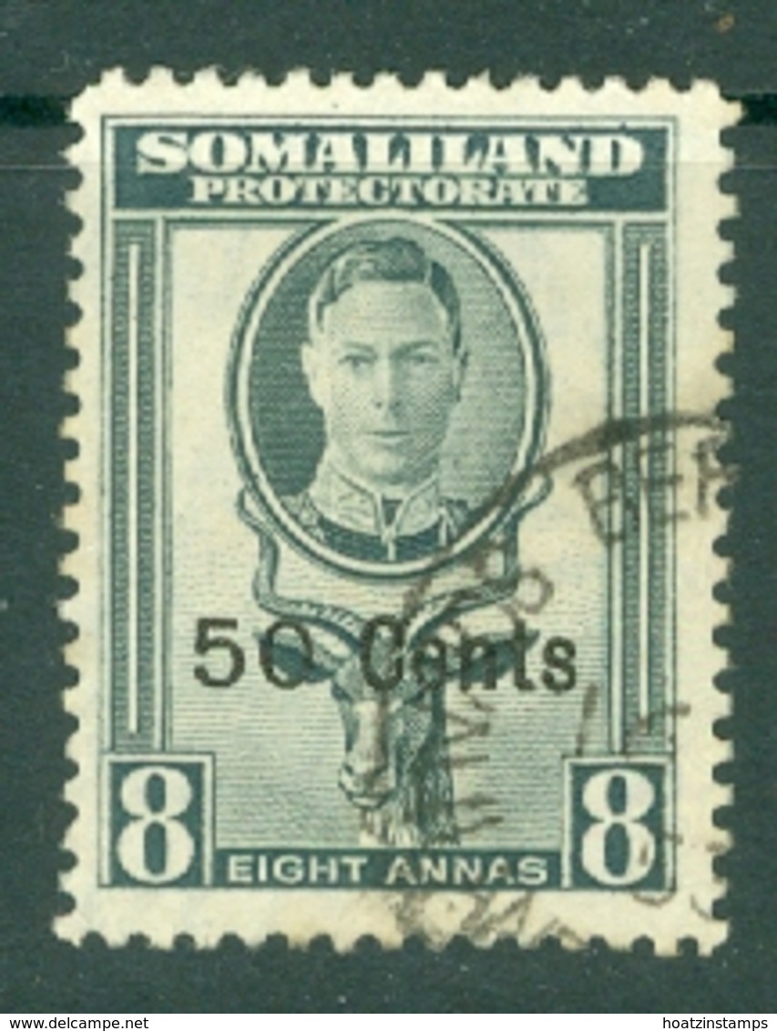 Somaliland Protectorate: 1951   KGVI - Surcharge    SG130     50c On 8a     Used - Somaliland (Protectorat ...-1959)