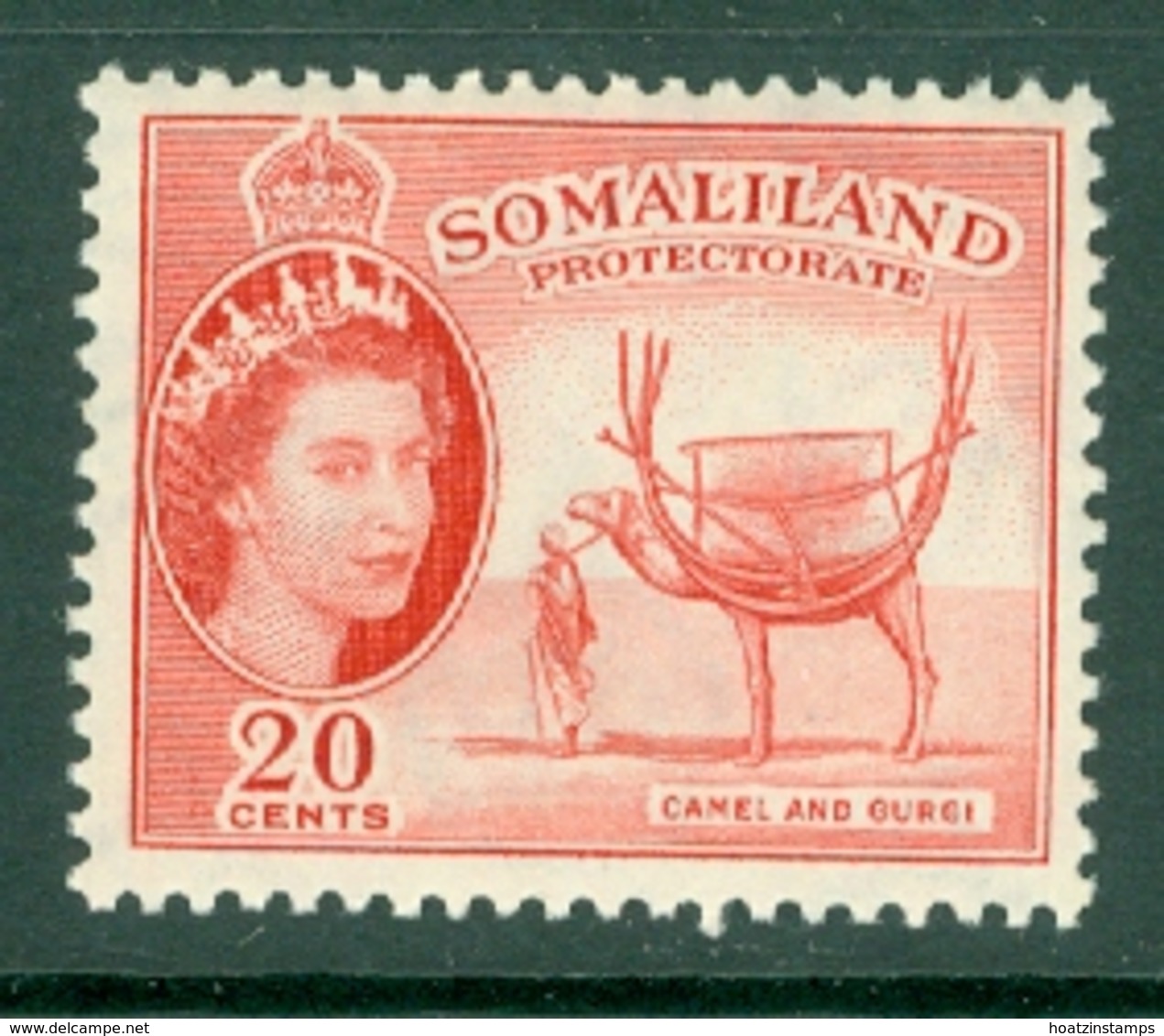 Somaliland Protectorate: 1953/58   QE II - Pictorial    SG140     20c     MH - Somaliland (Protectorate ...-1959)