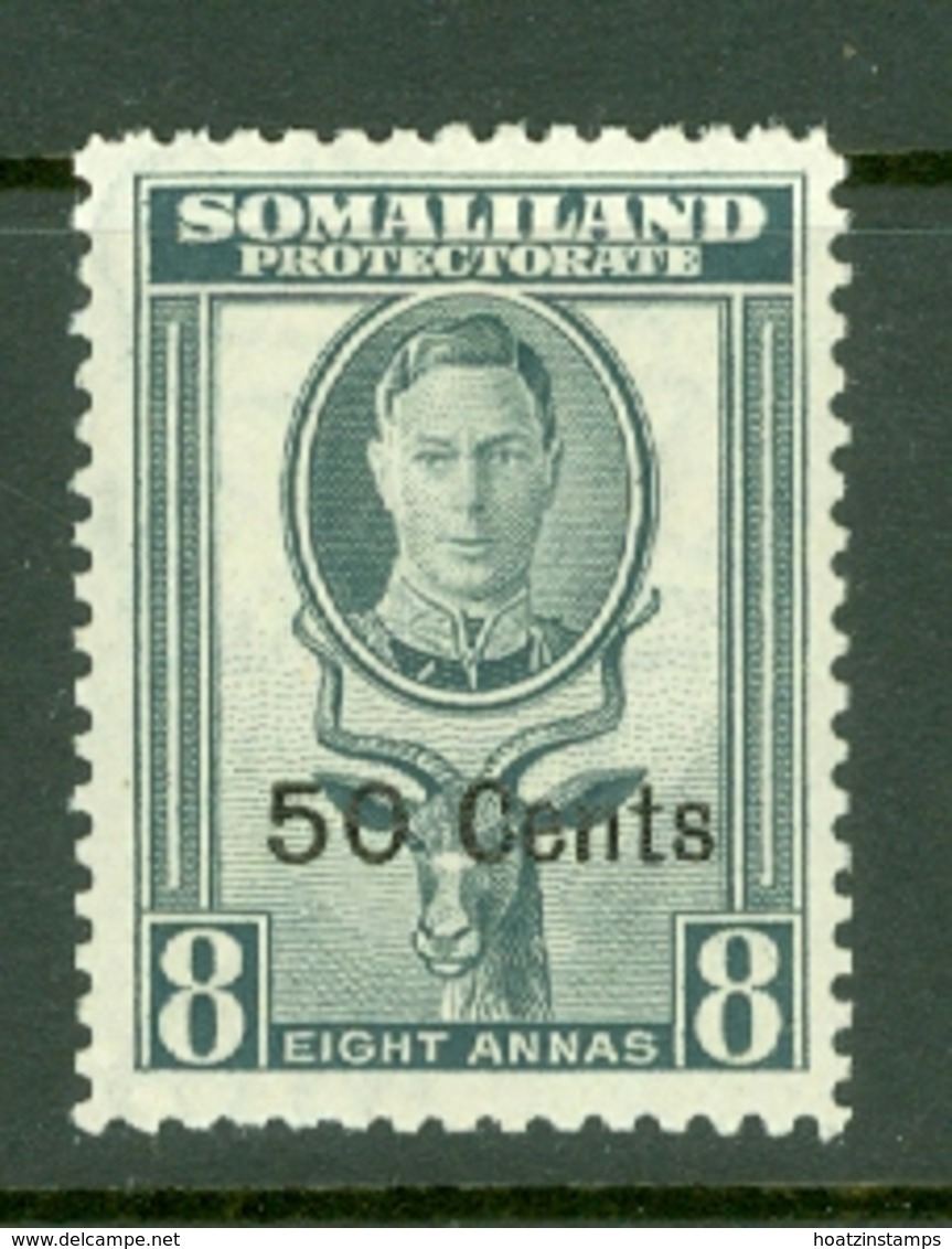 Somaliland Protectorate: 1951   KGVI - Surcharge    SG130     50c On 8a    MH - Somaliland (Protectorate ...-1959)