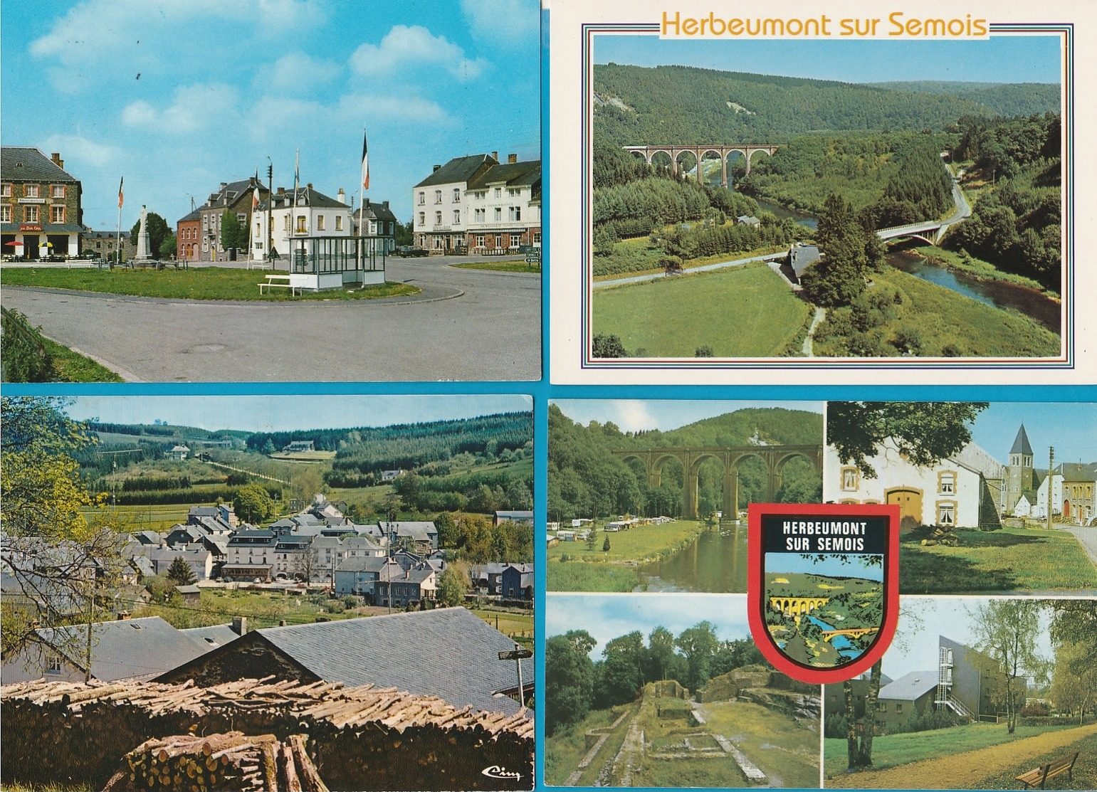 BELGIË Herbeumont, Saint Hubert, Hotton, Lot van 60 postkaarten.