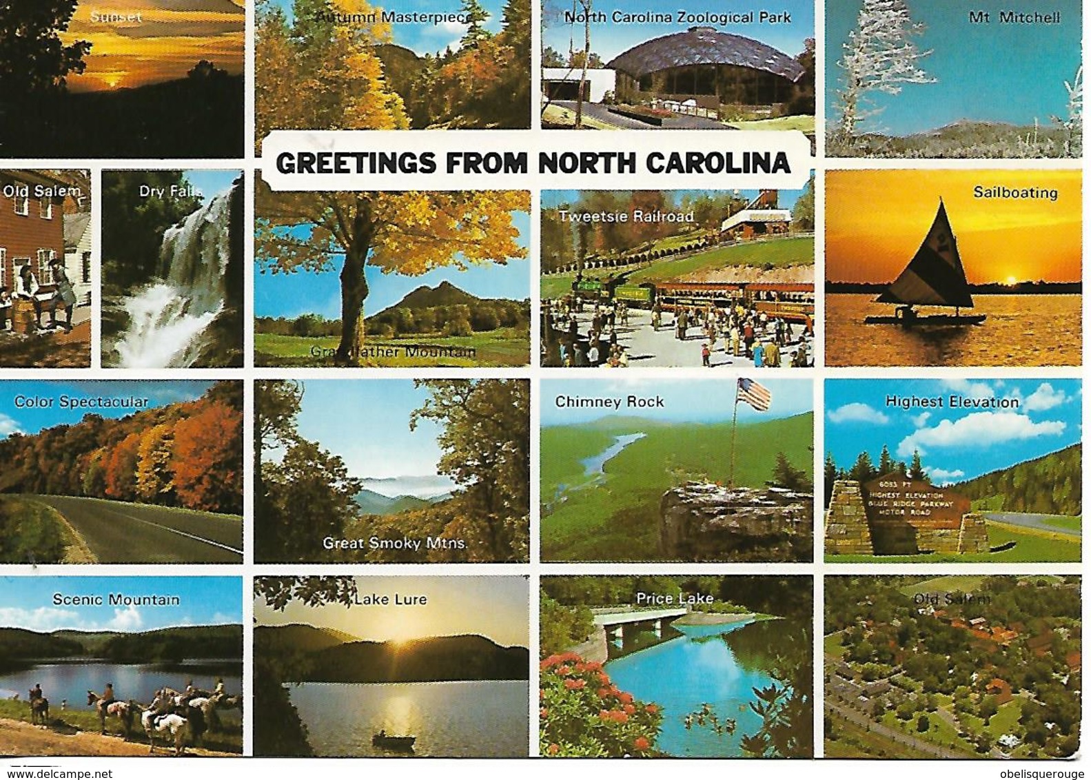 NC - North Carolina  16 MINIVUES SMOKY MOUNTAINS LAKE LURE PRICE LAKE ETC - Autres & Non Classés