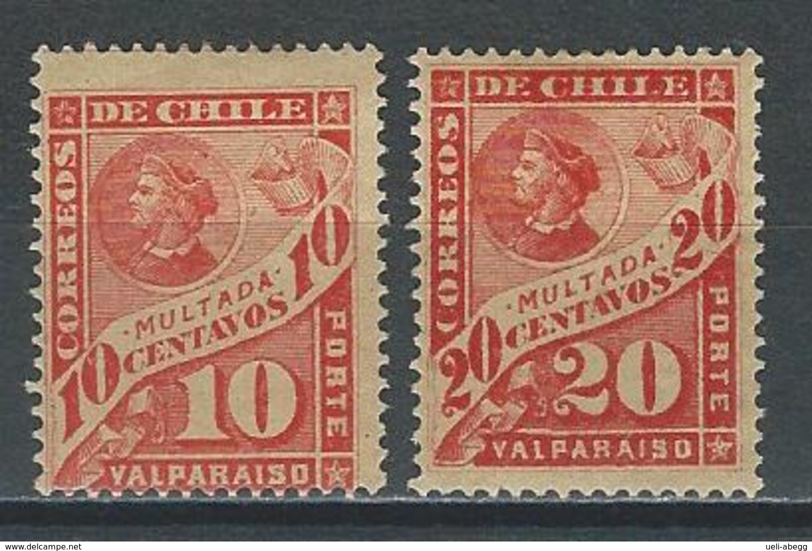 Chile Mi P15, 16, Sc J24, 25 *  Mint Hinged - Chili