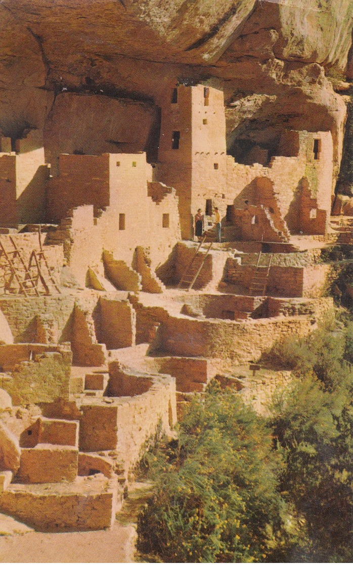 CLIFF PALACE (Indian Homes) , Mesa Verde National Park , 50-60s - Native Americans