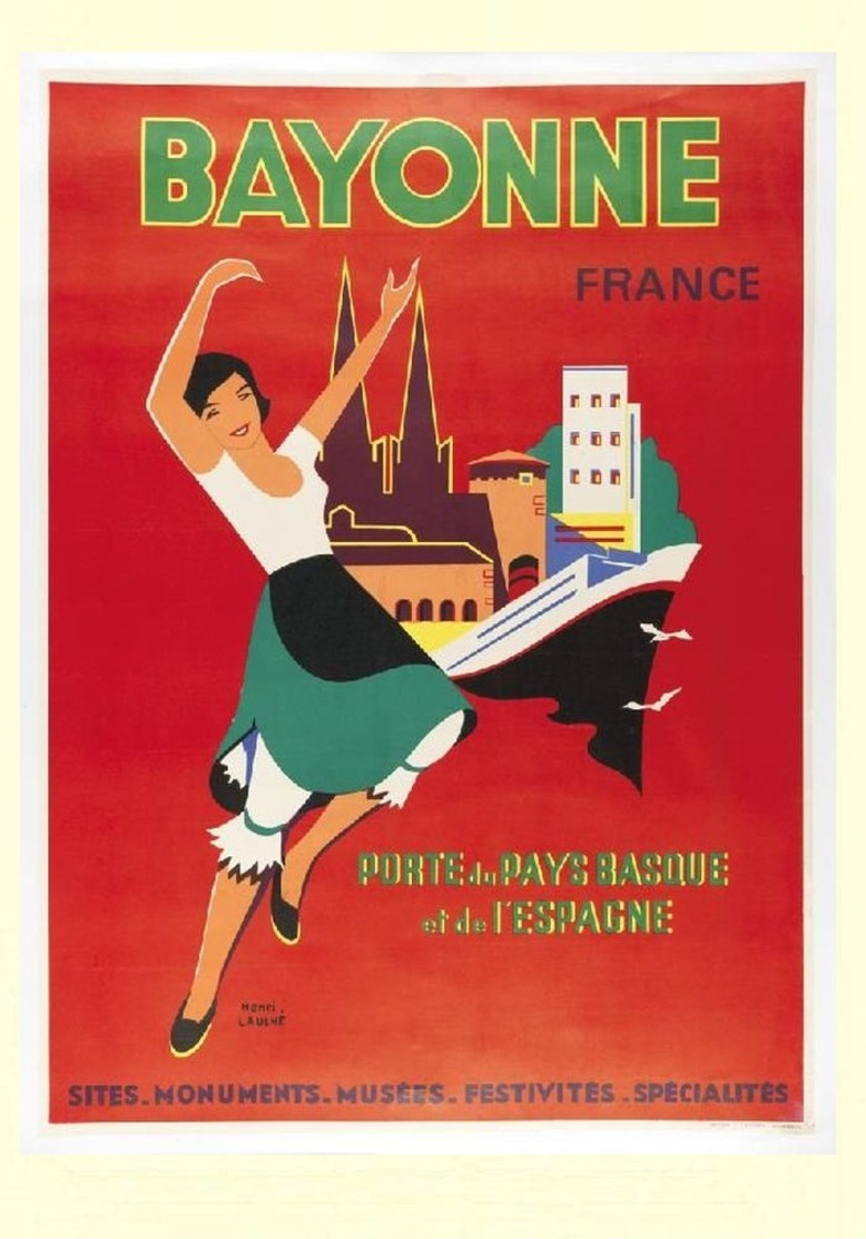 France Travel Postcard Bayonne 1968 Reproduction - Publicité