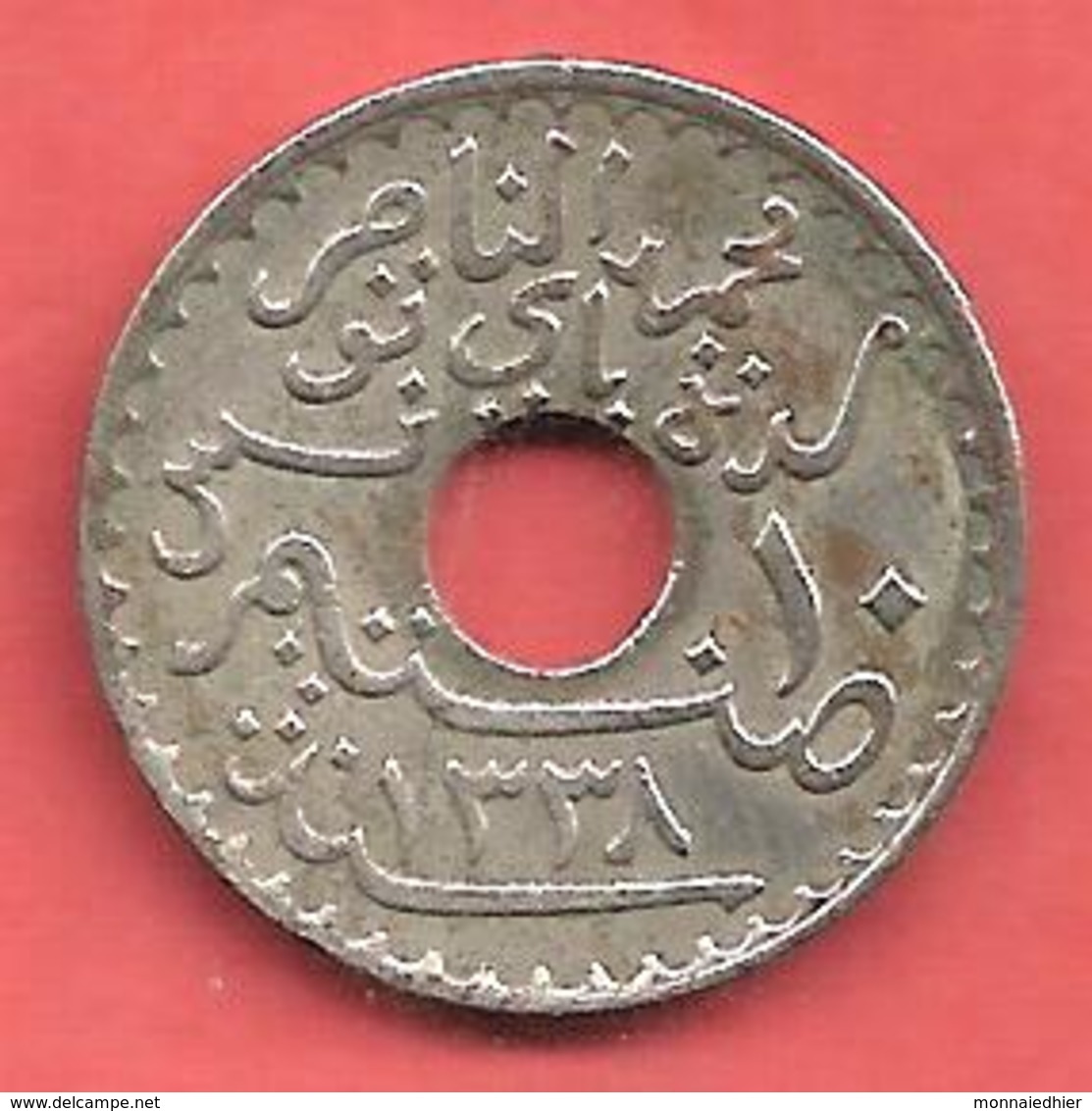 10 Centimes , TUNISIE , Nickel-Bronze , 1920 , N° KM # 243 - Andere & Zonder Classificatie
