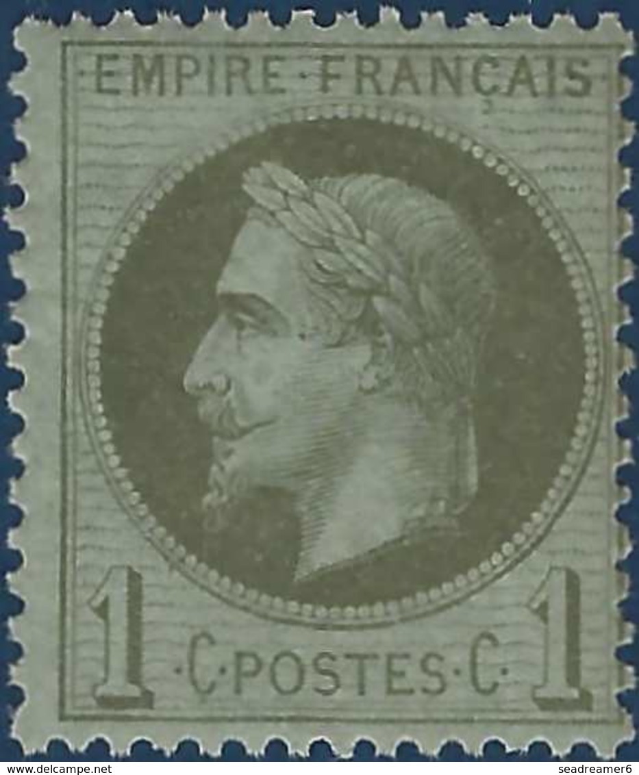 Napoléon III 1862 N°25**  1c Vert Bronze Fraicheur Postale !! - 1863-1870 Napoléon III Lauré