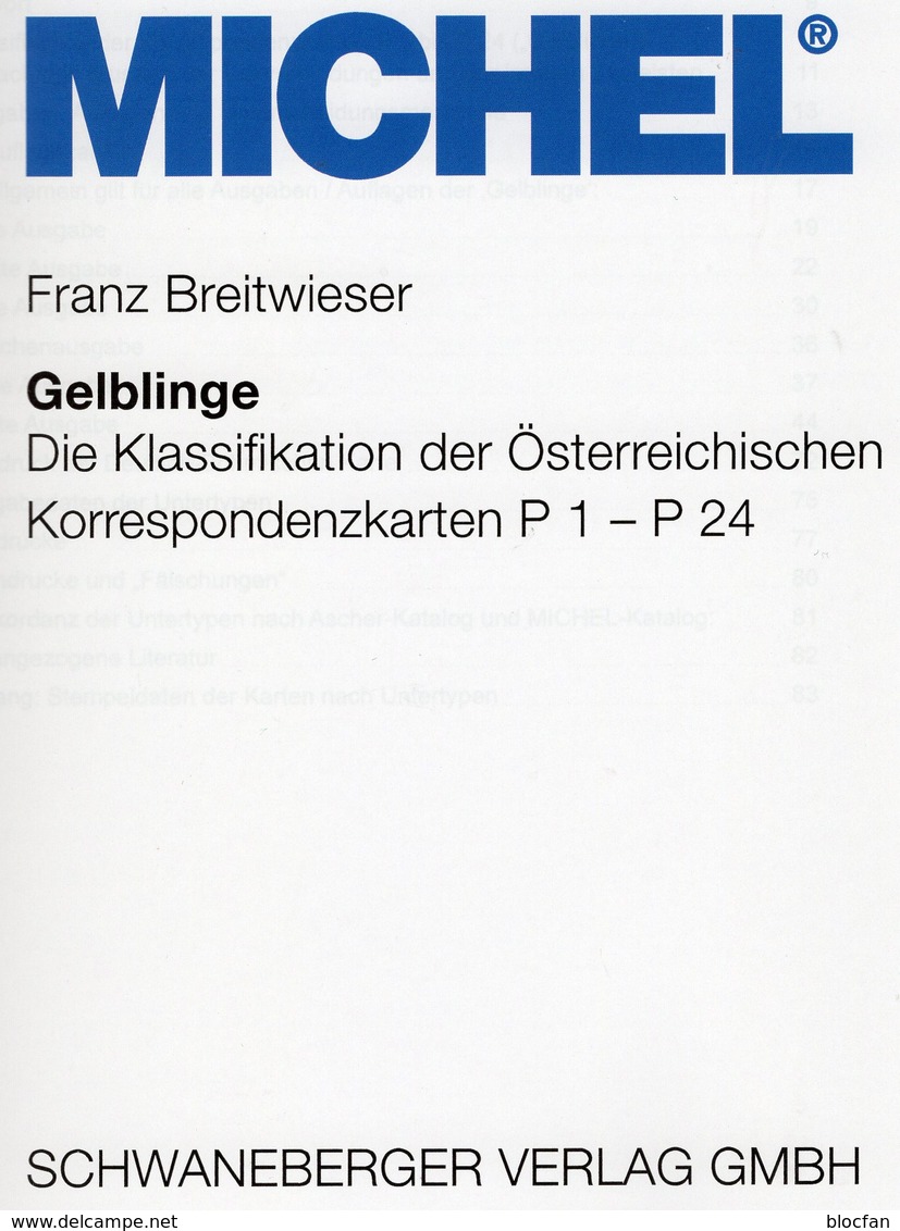 MICHEL 1.Auflage Post-Karten Österreich 2018 New 15€ Gelblinge Ganzsachen Catalogue Cards Austria 978-3-95402-234-2 - Entiers Postaux