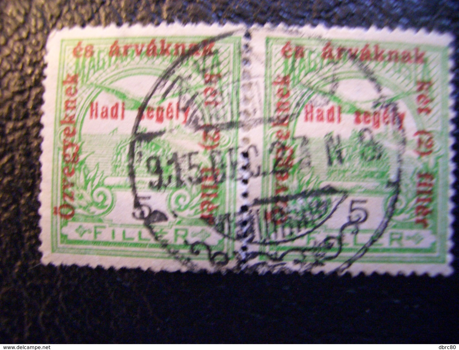 Hungary, 1915, Hungarian Royal Post, Pair, Postal Stamps Zenta (Senta, Serbia) - Unused Stamps