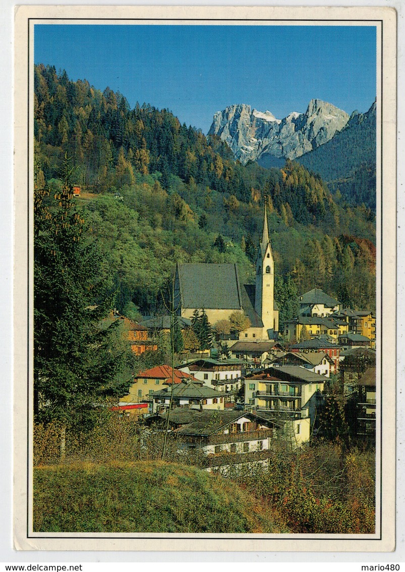 DOLOMITI     FIERA  DI  PRIMIERO (TN)  CON IL CIMON  DELLA  PALA      (VIAGGIATA) - Altri & Non Classificati