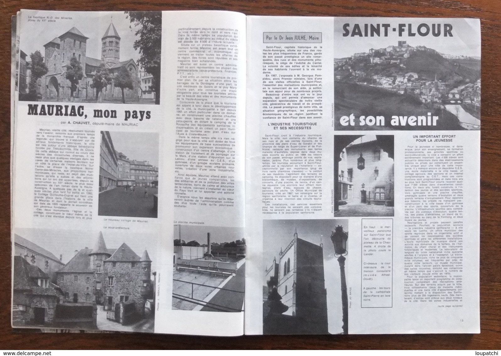 PARIS CENTRE AUVERGNE N°24 JUILLET 1972 SPECIAL CANTAL AURILLAC MAURIAC ST FLOUR SALERS PEYNET VIC SUR CERE DRUGEAC ... - Turismo Y Regiones