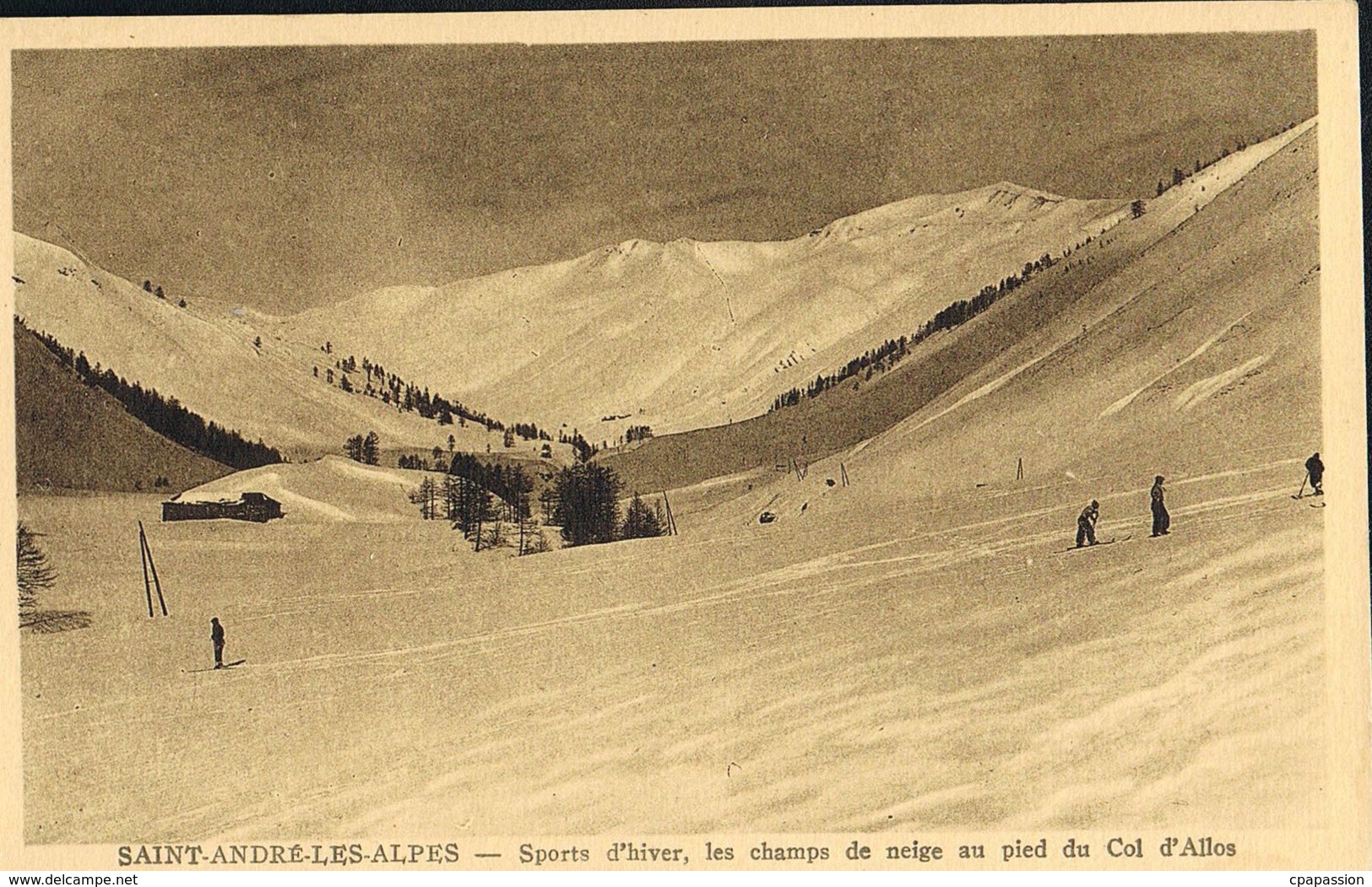 SAINT-ANDRE-LES-ALPES - 04- Sports D'Hiver,les Champs De Neige Au Pied Du Col D'Allos  - Scans Recto Verso- Paypal Free - Autres & Non Classés