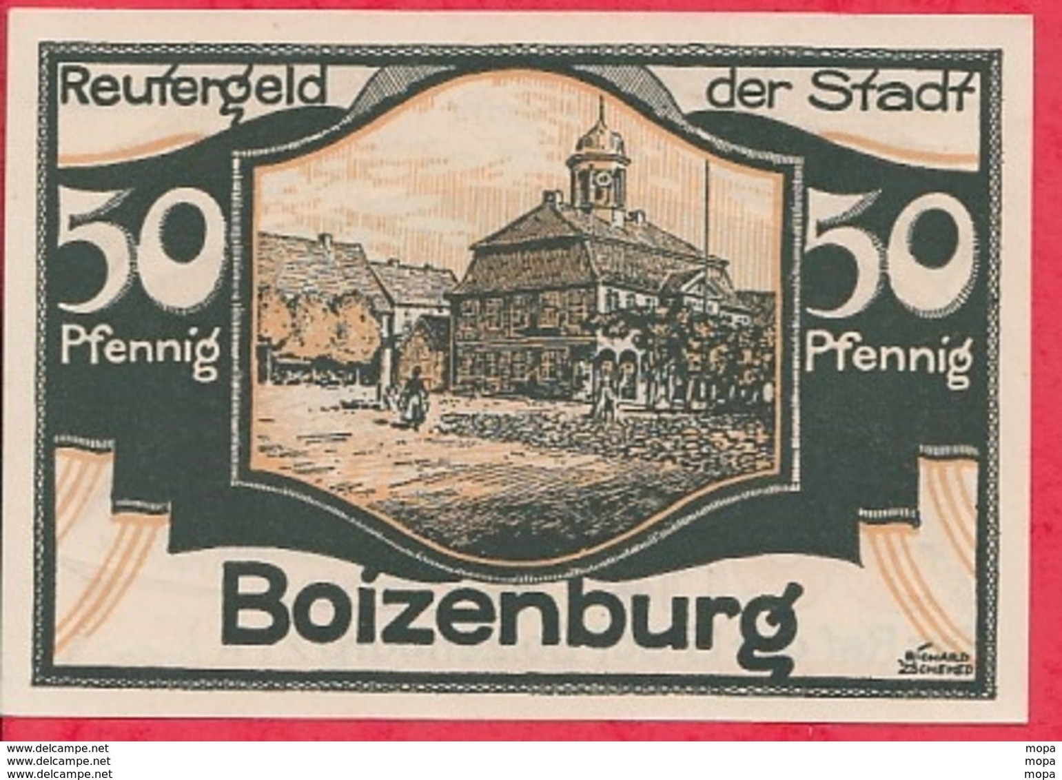 Allemagne 1 Notgeld 50 Pfenning  Stadt Boizenburg (RARE) UNC Lot N° 3161 - Collections
