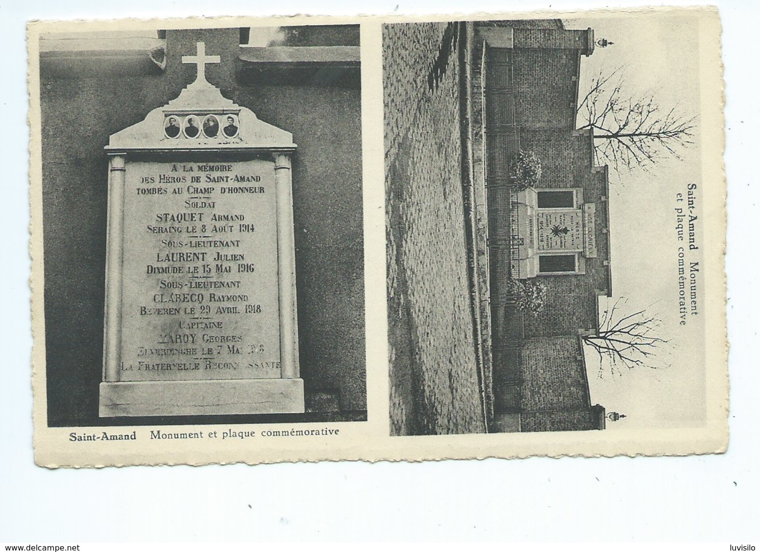 Saint Amand Monument Et Plaque Comémorative - Fleurus