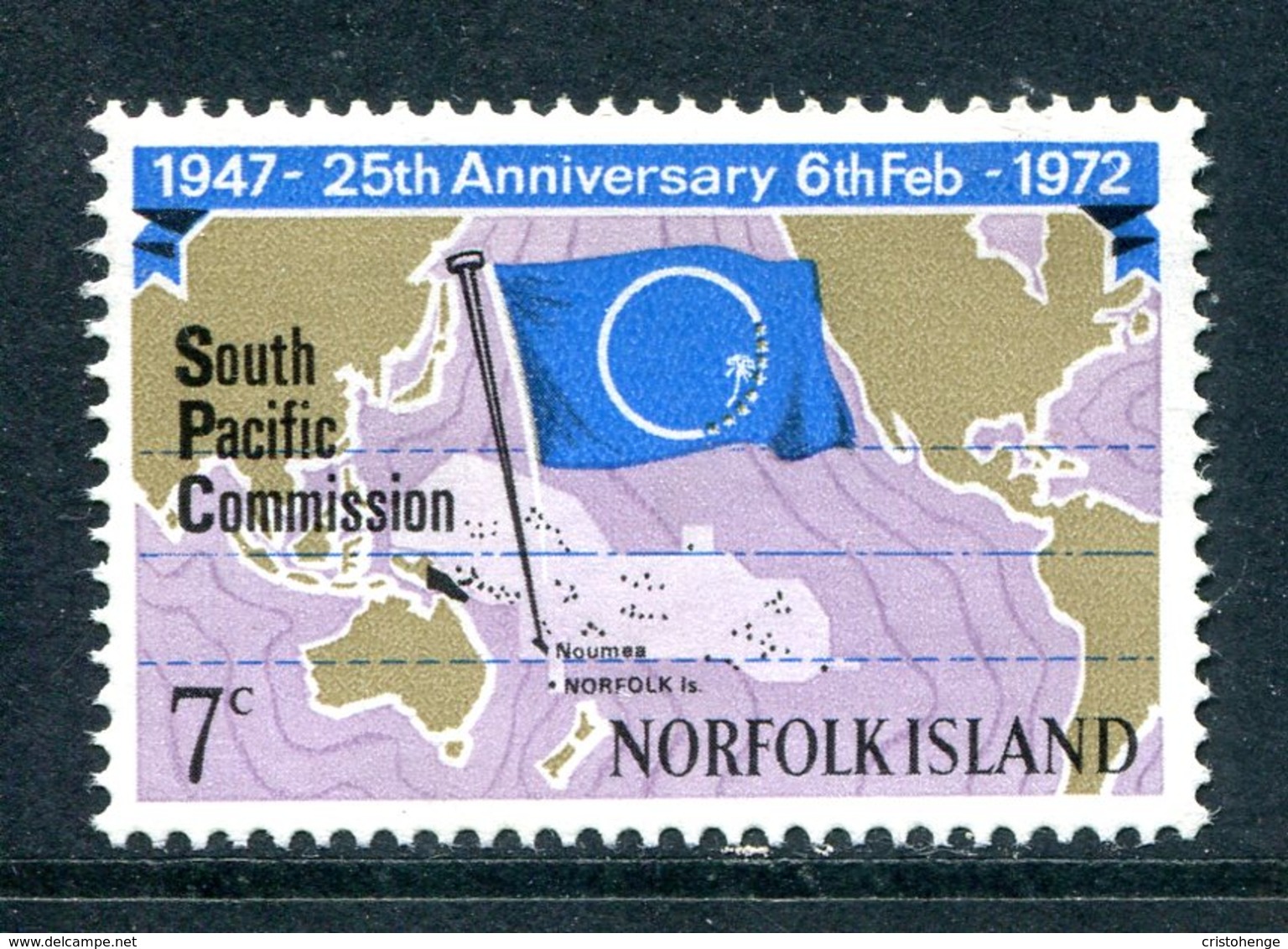 Norfolk Island 1972 25th Anniversary Of South Pacific Commission MNH (SG 126) - Ile Norfolk