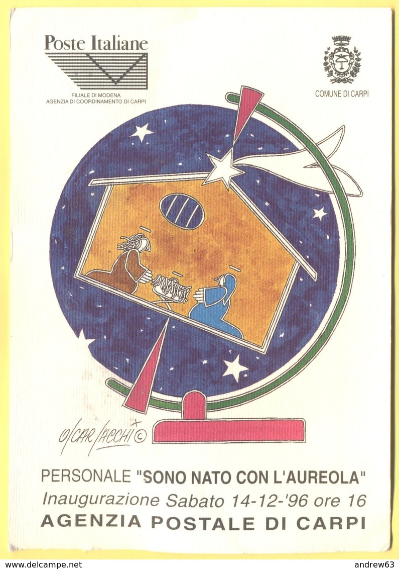 Tematica - Fumetti - 1996 - Oscar Sacchi - Disegnatore - Personale "Sono Nato Con L'Aureola" - Carpi - Not Used - Humor