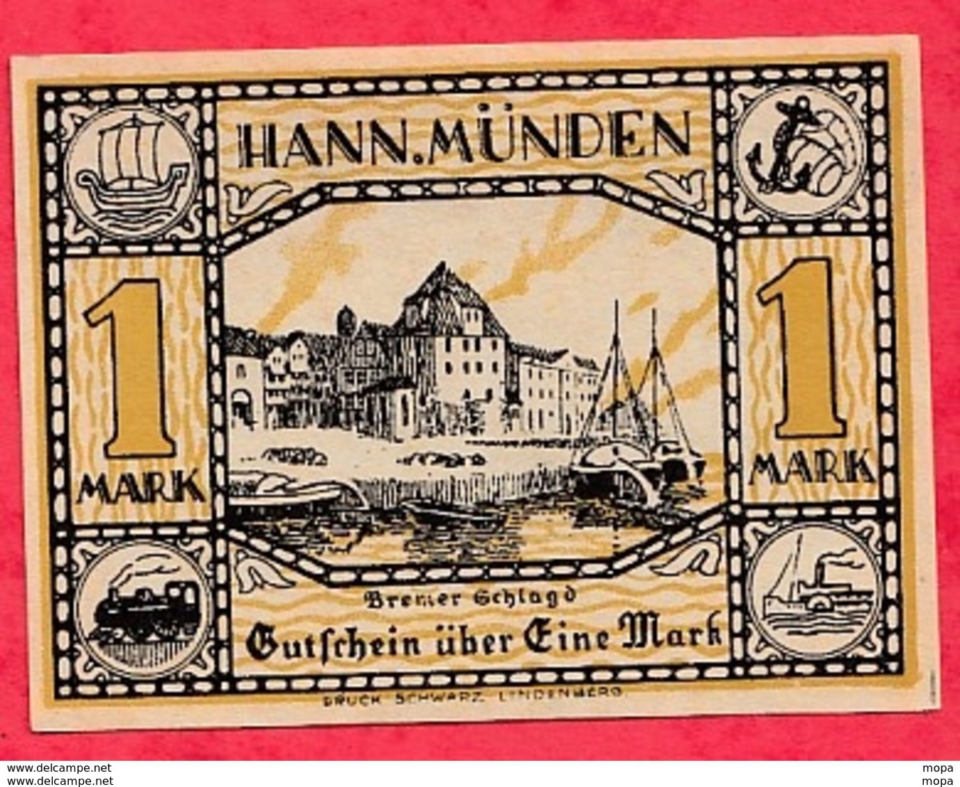 Allemagne 1 Notgeld  1 Mark  Hannmünden  état   Lot N °3171 - Collections